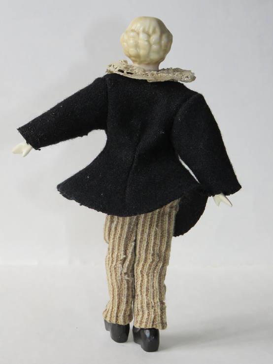 Старинная кукла пастушок в соломенной шляпе с фарфоровой головой ., фото №9