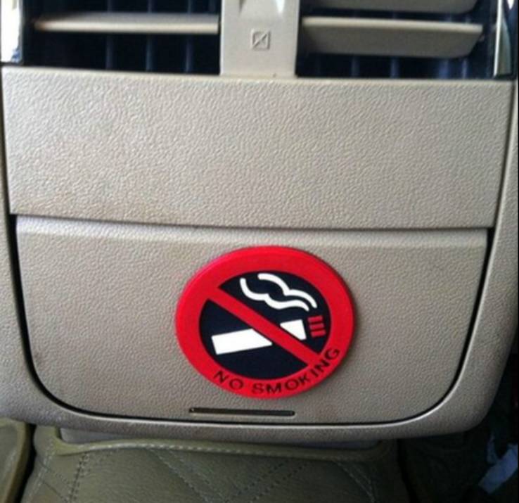 Наклейка в Авто (Не курить), фото №2