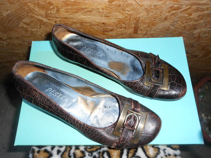 Туфли, натуральная кожа, бренд Destra, 36.5 размер, б/у, стелька 23.5 cм, Италия