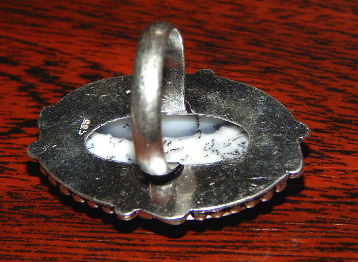 Кольцо с дендритовым опалом, фото №5