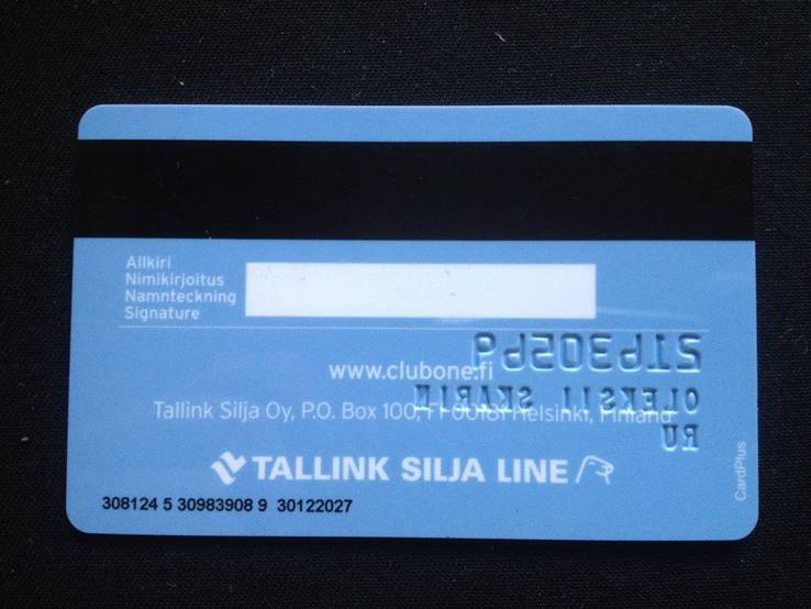 Клубная дисконтная карта CLUB ONE для кораблей Tallink и Silja Line, фото №3
