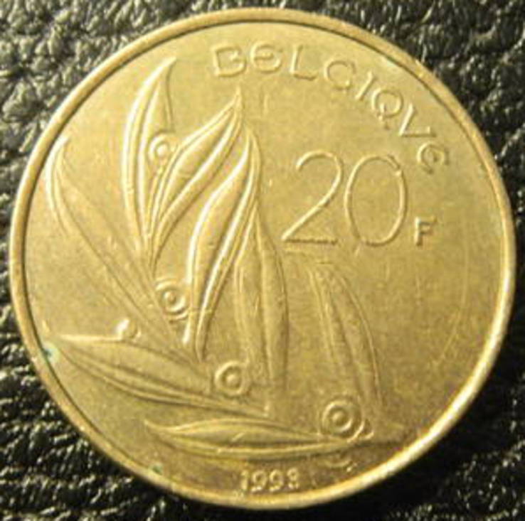 20 франків Бельгія 1993 Belgique