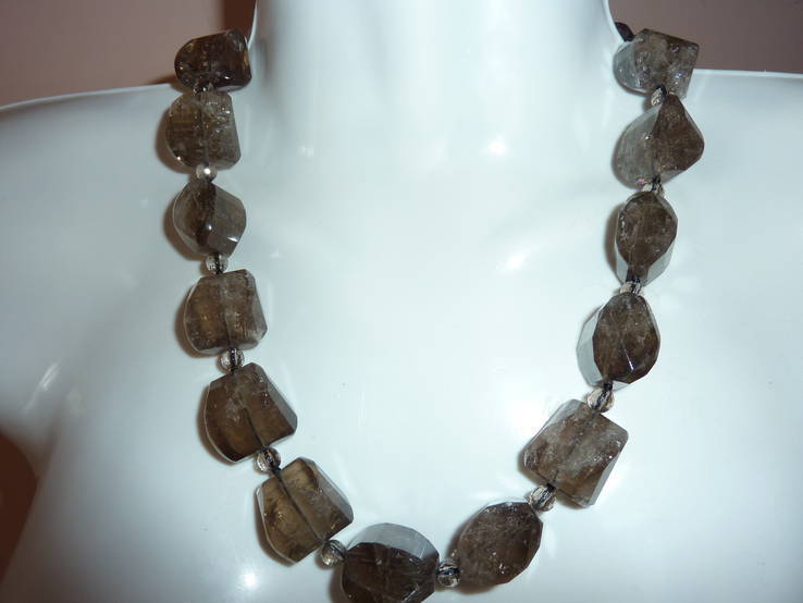Ожерелье из крупных раухтопазов, фото №2