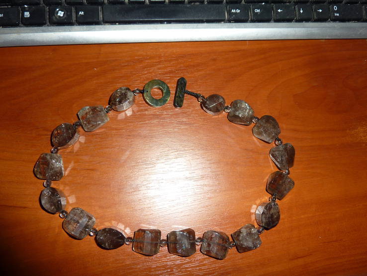 Ожерелье из крупных раухтопазов, фото №3