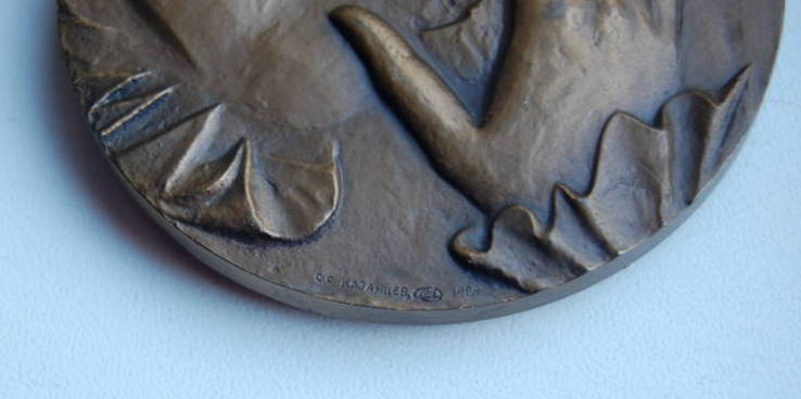 1984 Медаль Йозеф Гайдн. Композитор. модельер КАЗАНЦЕВ. 60мм бронза, фото №4
