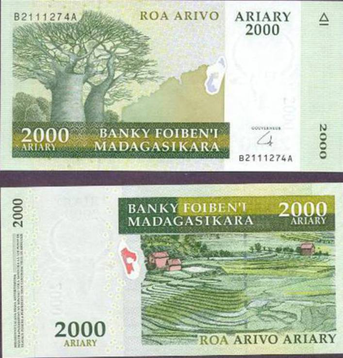 Мадагаскар 2000 Ariary UNC