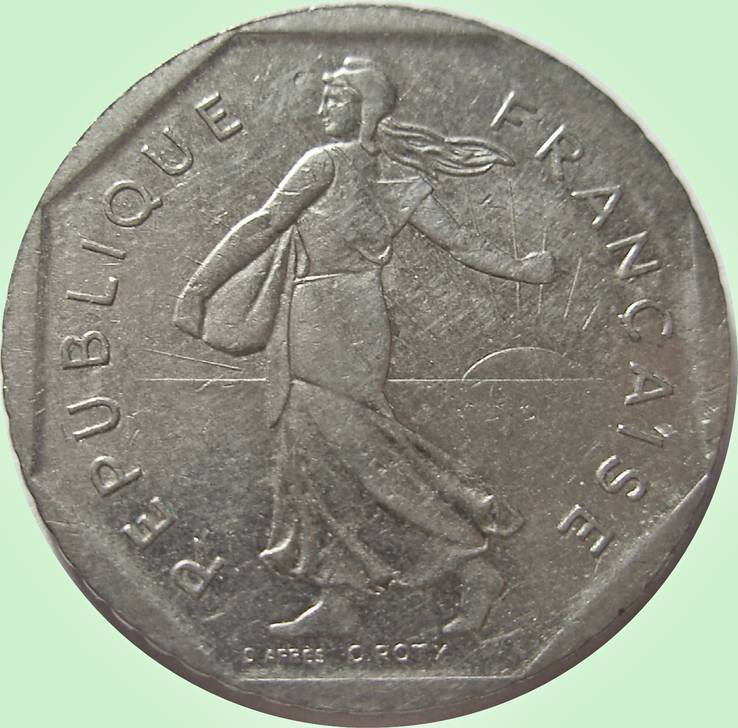 59.Франция 2 франка, 1981 год, фото №2