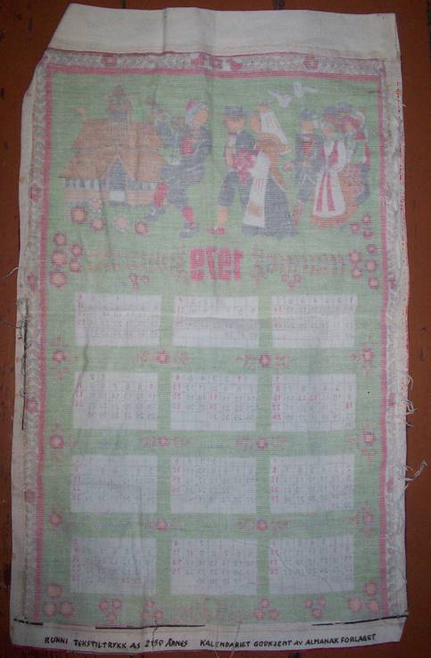 Полотенце - календарь 1979г. (Голландия) лён, фото №3