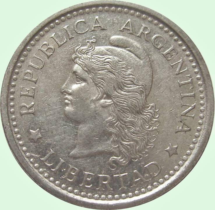 25.Аргентина 1 песо, 1959 год