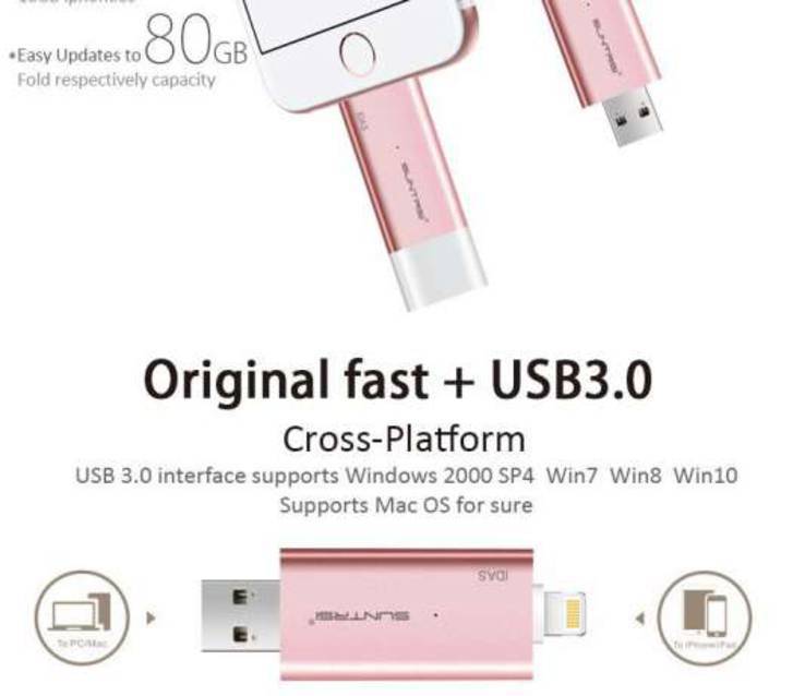 Флешка 32G для USB 3.0 для iPad/iPod/iPhone iDrive/iFlash OTG, фото №5