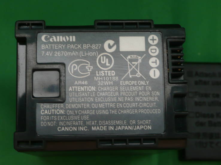 Аккумулятор Canon BP-827, фото №9