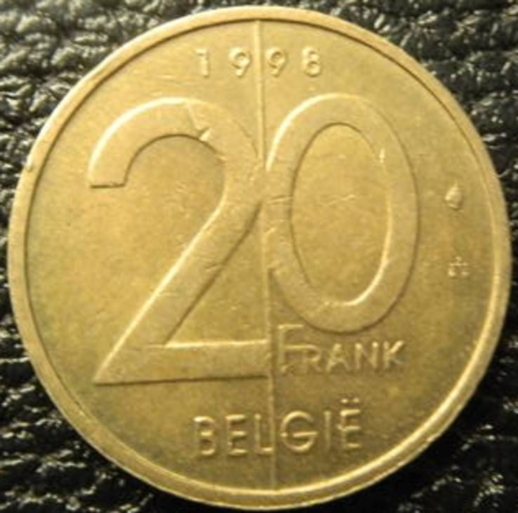20 франків Бельгія 1998 Belgie, фото №2