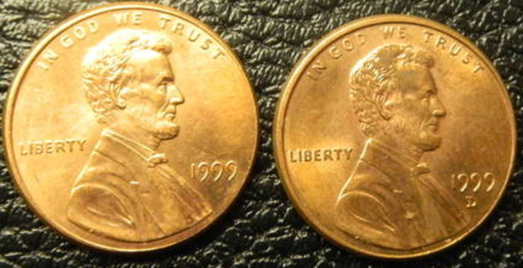 1 цент США 1999 (два різновиди)