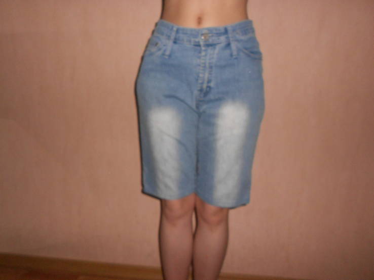 Шорты, джинсовые, наш 42, 44 размер, евр. 36, 38, S, XS, 100 хлопок, numer zdjęcia 2