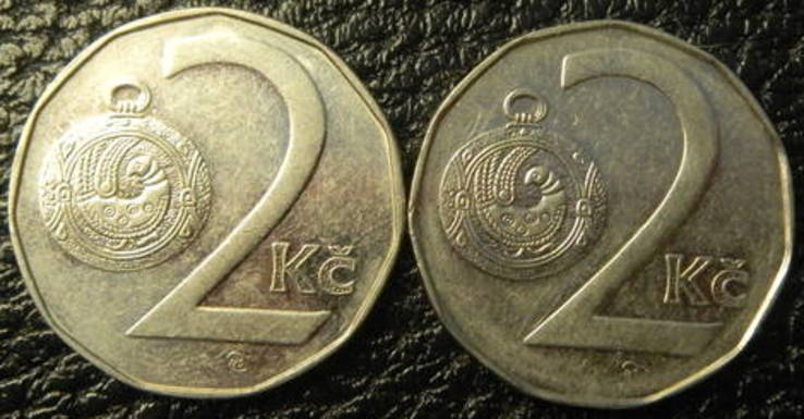 2 крони Чехія 1994 (два різновиди), фото №3