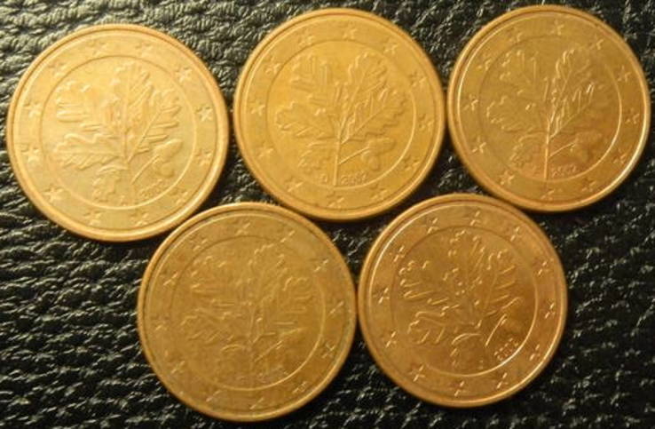 5 євроцентів Німеччина 2002 (всі монетні двори), фото №2