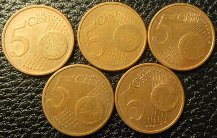 5 євроцентів Німеччина 2002 (всі монетні двори), фото №3
