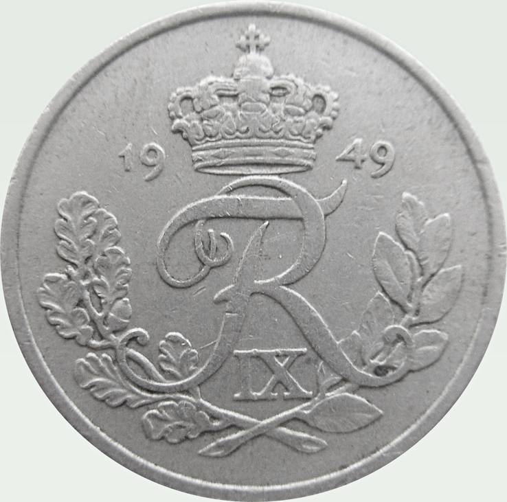 158.Дания 25 эре, 1949 год