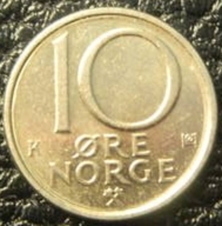 10 оре Норвегія 1989, фото №3