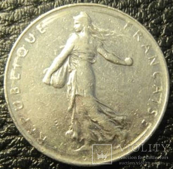 1 франк Франція 1976, фото №3