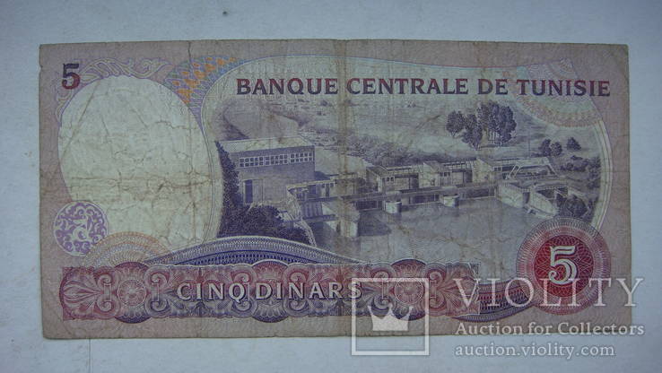 Тунис 5 динар 1983, фото №3