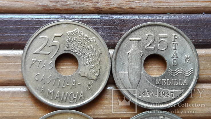 Монеты 25 песет , Испания, 4 шт, фото №3