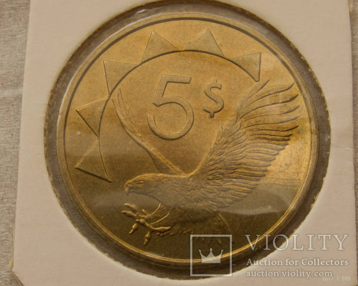 Намибия 5 долларов 1993, фото №2