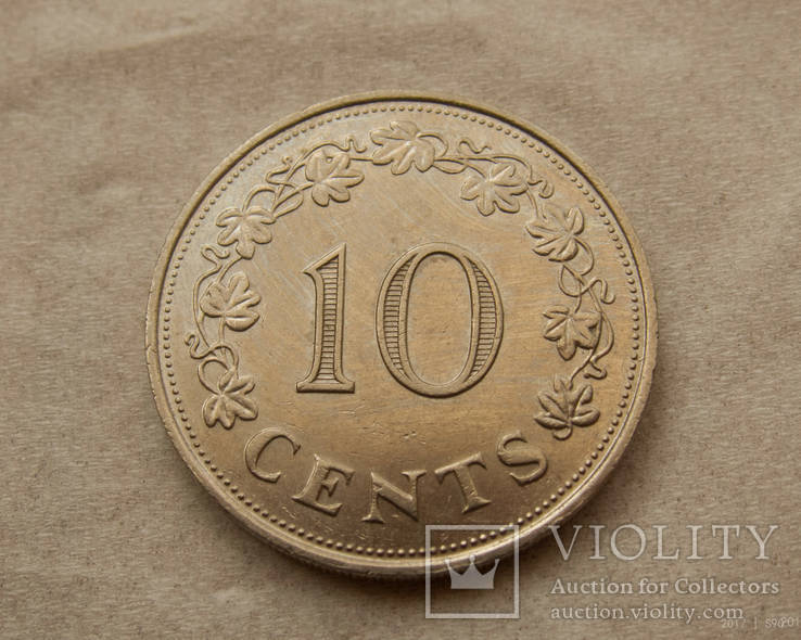 Мальта 10 центов 1972, фото №2