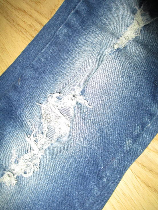 Літні пошарпані джинси, роз: S (34х99см), фото №3