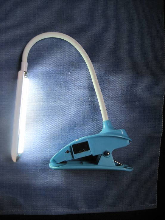 Настольная лампа Фонарь лампа 5868-1, 11SMD, на прищепке, ЗУ USB, фото №4