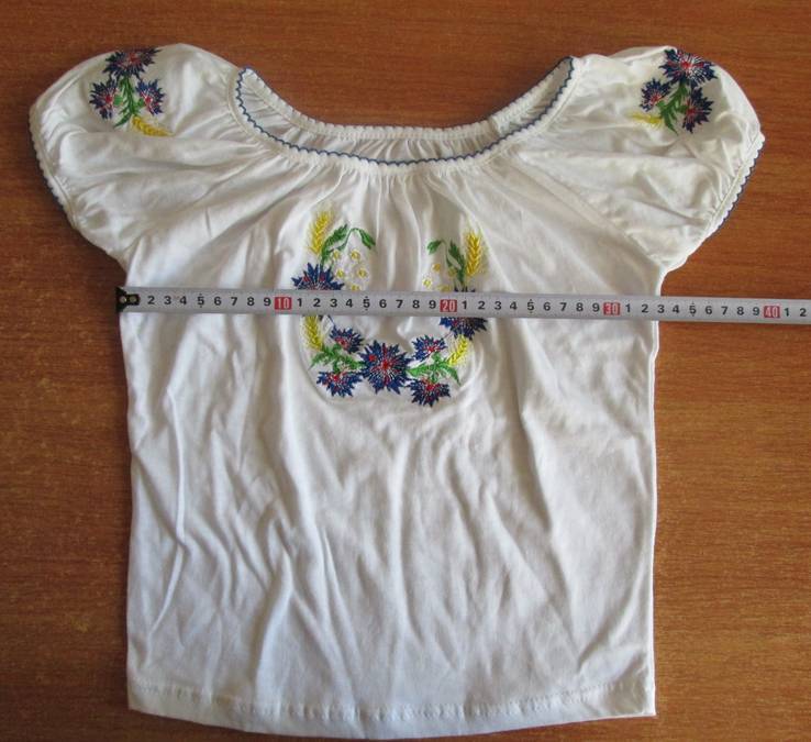 Блуза - вишиванка для дівчинки. Розмір 110 - 64., фото №2