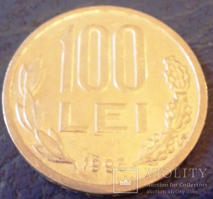 100 лей  1993  Румунфя, фото №2