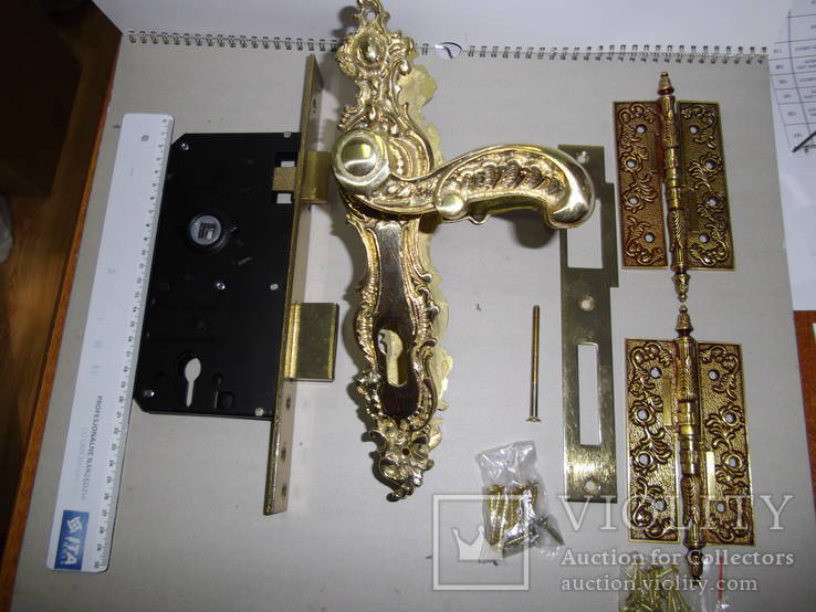 Комплект фурнитуры на дверь из бронзы., фото №2