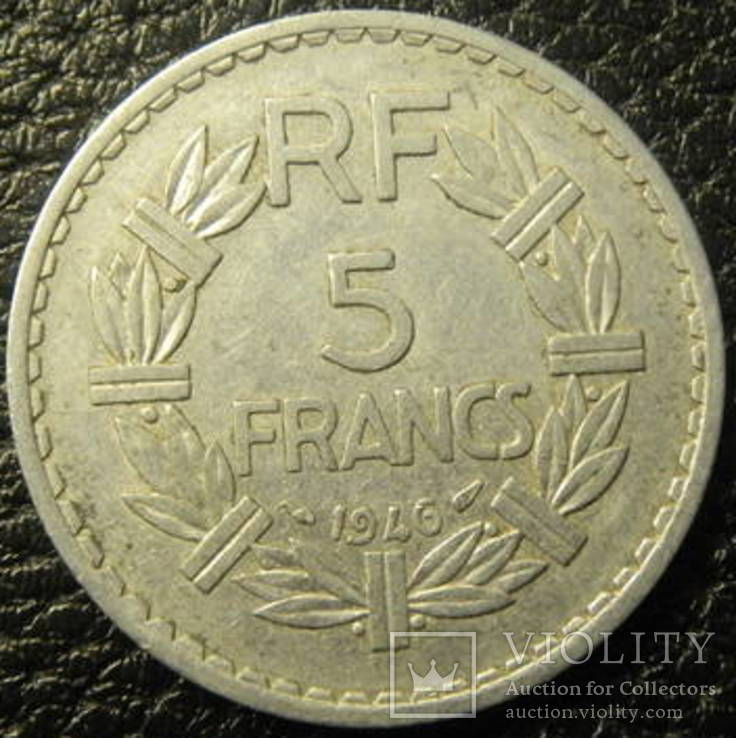 5 франків Франція 1946, фото №2