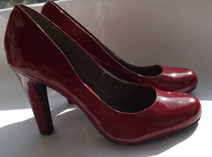 Czerwone lakierowane buty Carina rozmiar 38, numer zdjęcia 2