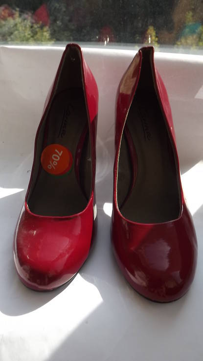 Красные лакированные туфли Carina 38 размер, фото №3