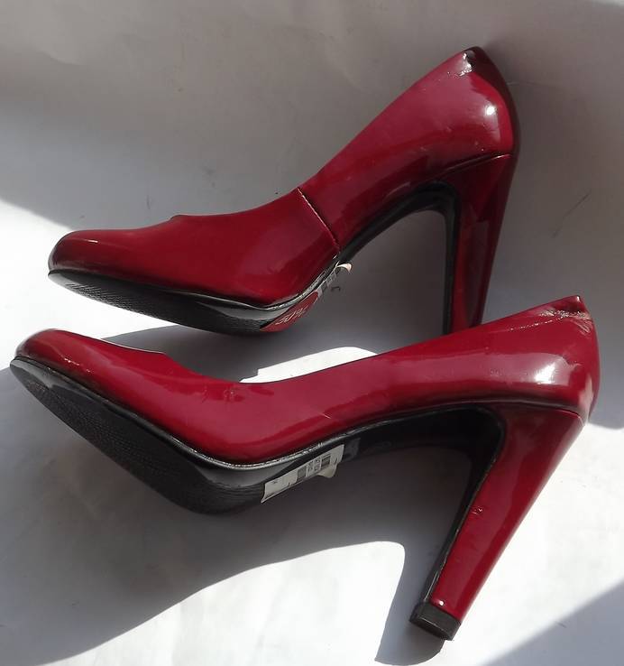 Красные лакированные туфли Carina 38 размер, фото №8