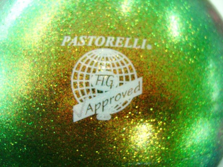 Мяч Pastorelli глиттер Verde Petrolio 18 cm Art. 00034, фото №4