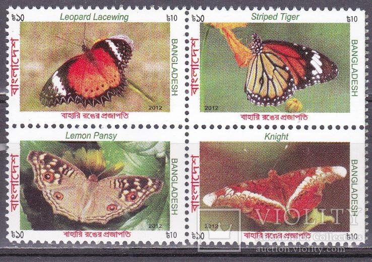  Бангладеш Фауна Бабочки MNH