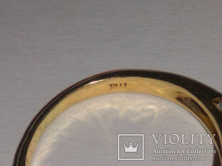 Золотое кольцо с бриллиантами и рубином, фото №9