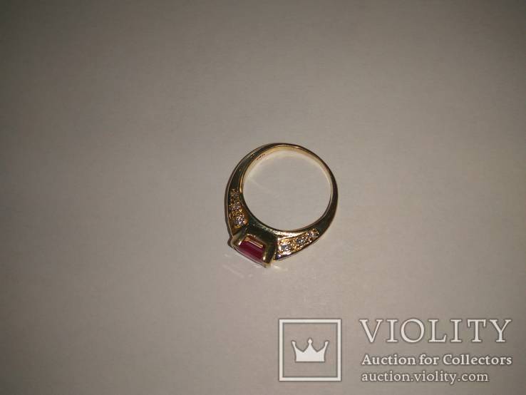 Золотое кольцо с бриллиантами и рубином, фото №19