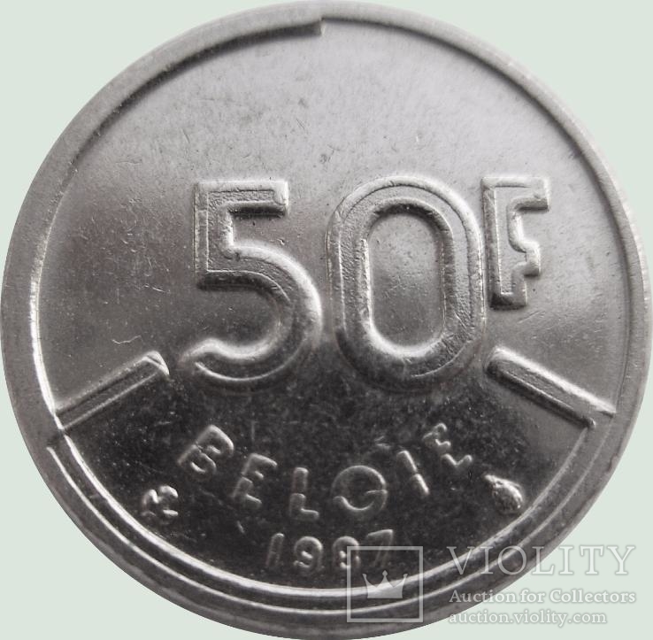 40.Бельгия 50 франков, 1987 г.Надпись на  - 'BELGIE', фото №2