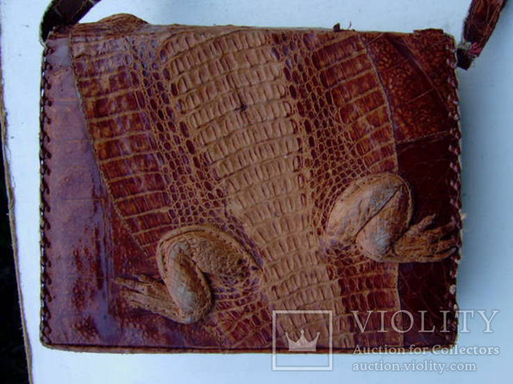 Сумочка из крокодильей кожи кубинская,довоенная, фото №5