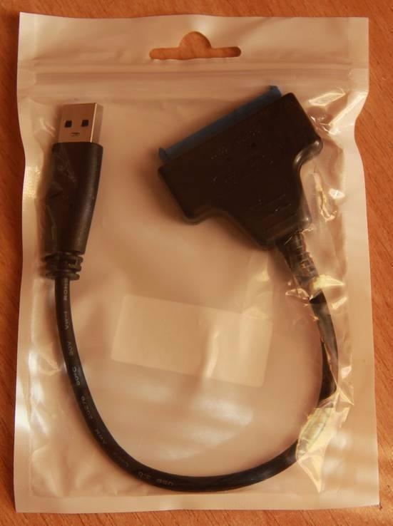 Адаптер переходник USB 3.0 на SATA 22 Pin 2.5" HDD + SSD, фото №6