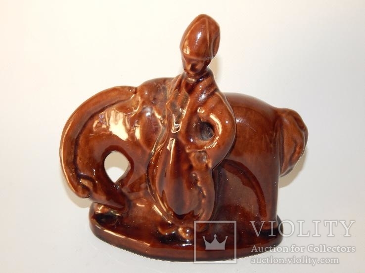 Статуэтка керамика ссср козак с конем 1777, фото №2