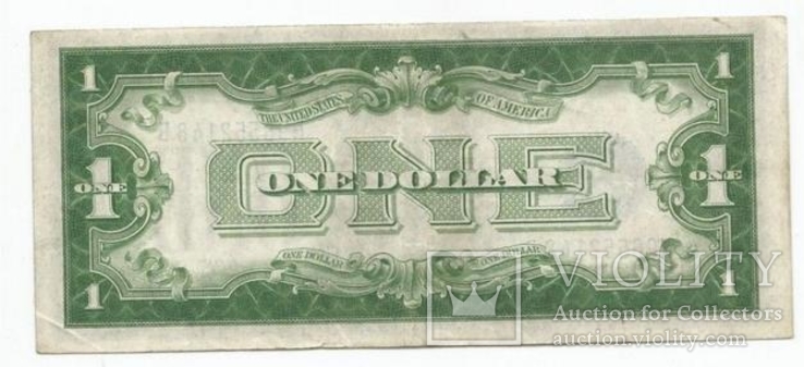 1 доллар США 1928 B Silver Certificate AU 2148 B (118), фото №3