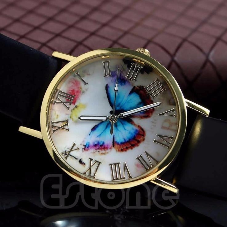 Красивий годинник з метеликом, фото №3
