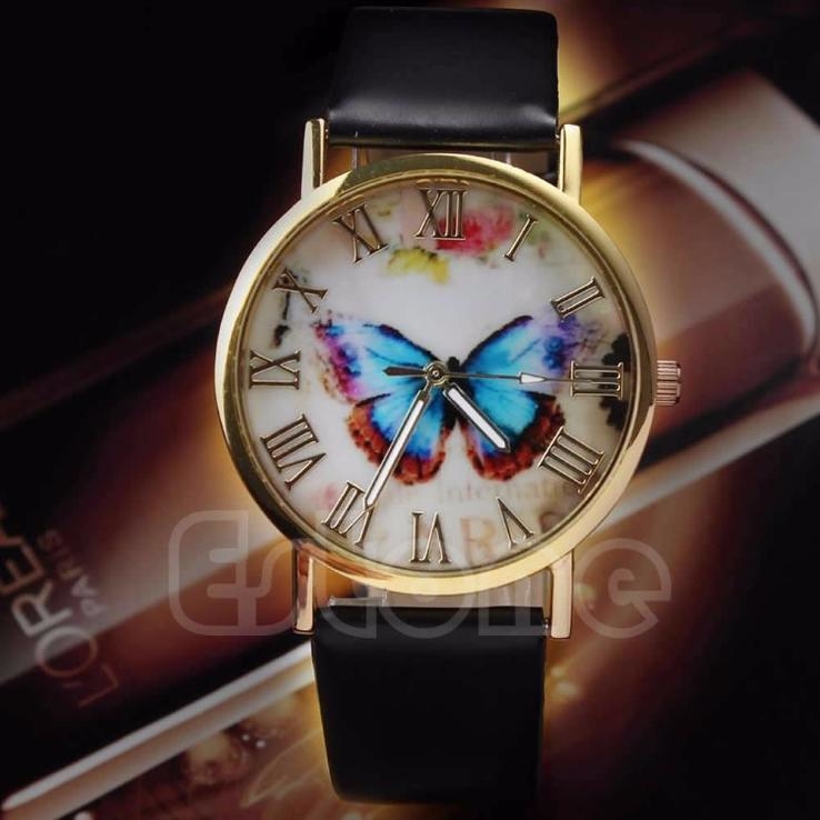Красивий годинник з метеликом, фото №5