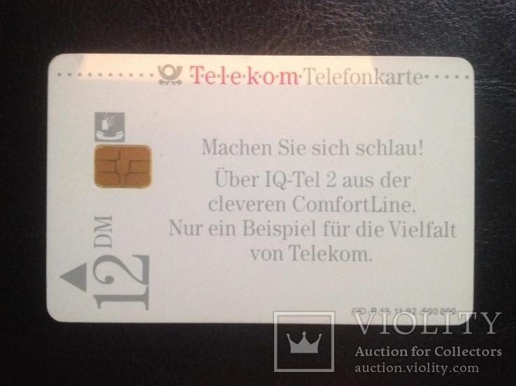 Телефонная карта Telekom (12 DM,Германия), фото №3