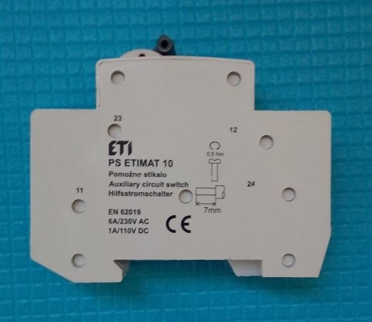 Автоматический выключатель ETIMAT 10 C40 + доп.контакт, фото №3